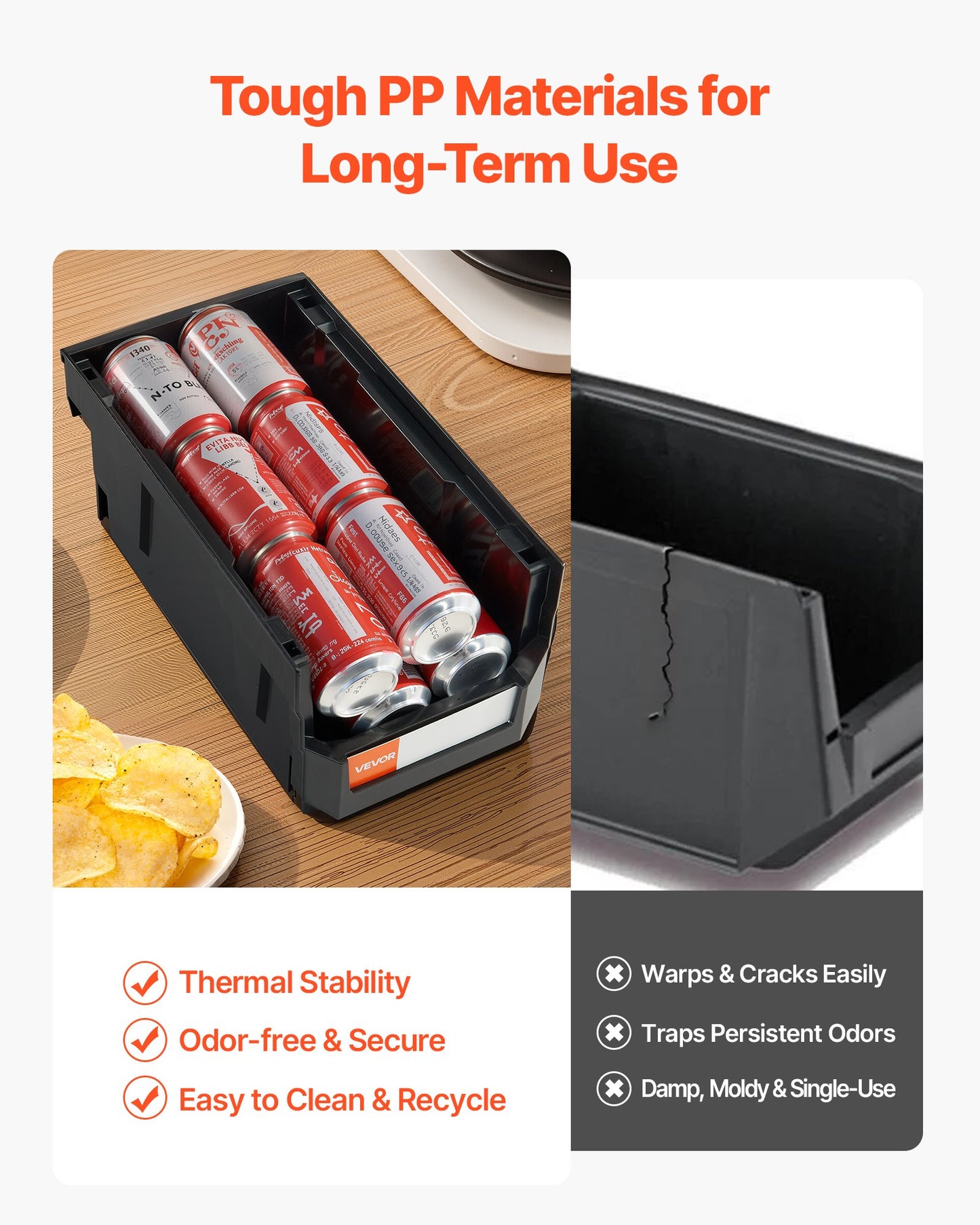 Plastic Stackable Storage Bins, 37.7 x 21.5 x 18 cm (12 Pack), Plastic Containers for Organizing & Storage Bins for Garage, Small Parts, Office Supplies, Other Accessories, Black & Transparent