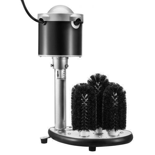 Elektrisk kommersiell glastvättmaskin, barglasrengöring med 5 borstar, vinglasrengöringsmaskin för 600 koppar/timme, barglastvättmaskin för champagneglas, ölmuggar, muggar, perfekt för barer och kaféer