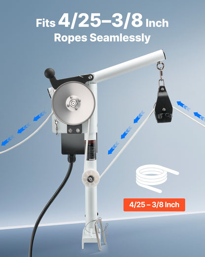 Line Hauler Pot Puller, 12V DC 1200W, Line Hauler Winch Holds 90 kg Lift Capacity, Line Speed of 35 m/min, 360° Rotation & Corrosion-Resistant, Crab Pot Puller for Crab, Shrimp, Lobster Traps