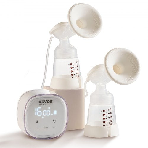 Breast Pump, Double Electric Breast Pumps, 4 Modes & 16 Levels, 300mmHg Strong Suction, 2800mAH Rechargeable Anti-Backflow Breastfeeding Pump with LED Display, 18/21mm Inserts, 24/28mm Flanges