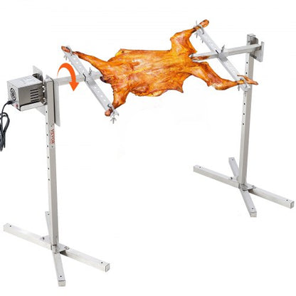 116,8 cm elektrisk grill rotisserie grillkit rostfritt stål grill 40,8 kg gris lamm