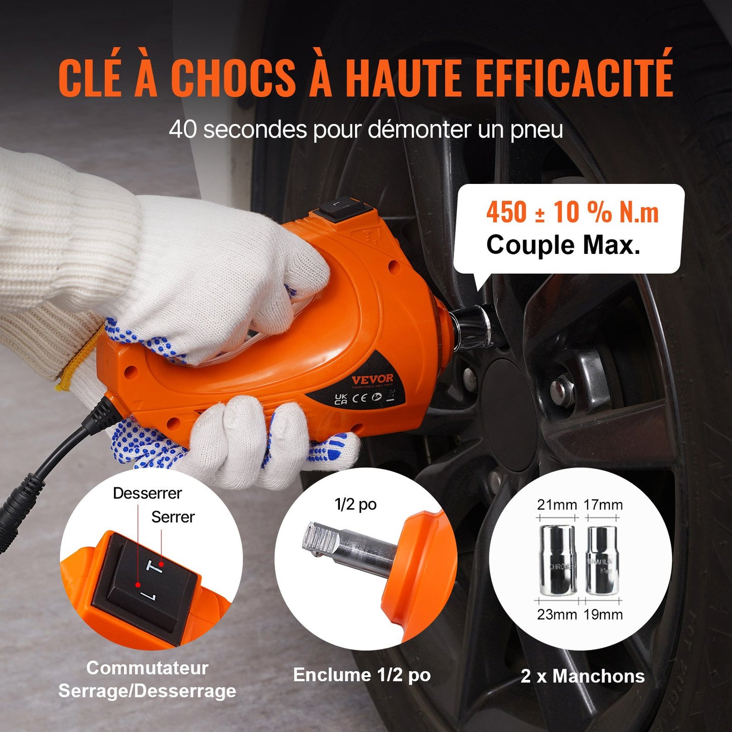 Elektrisk hydraulisk domkraft för bilgolv 5 ton 12V med slagnyckelpump