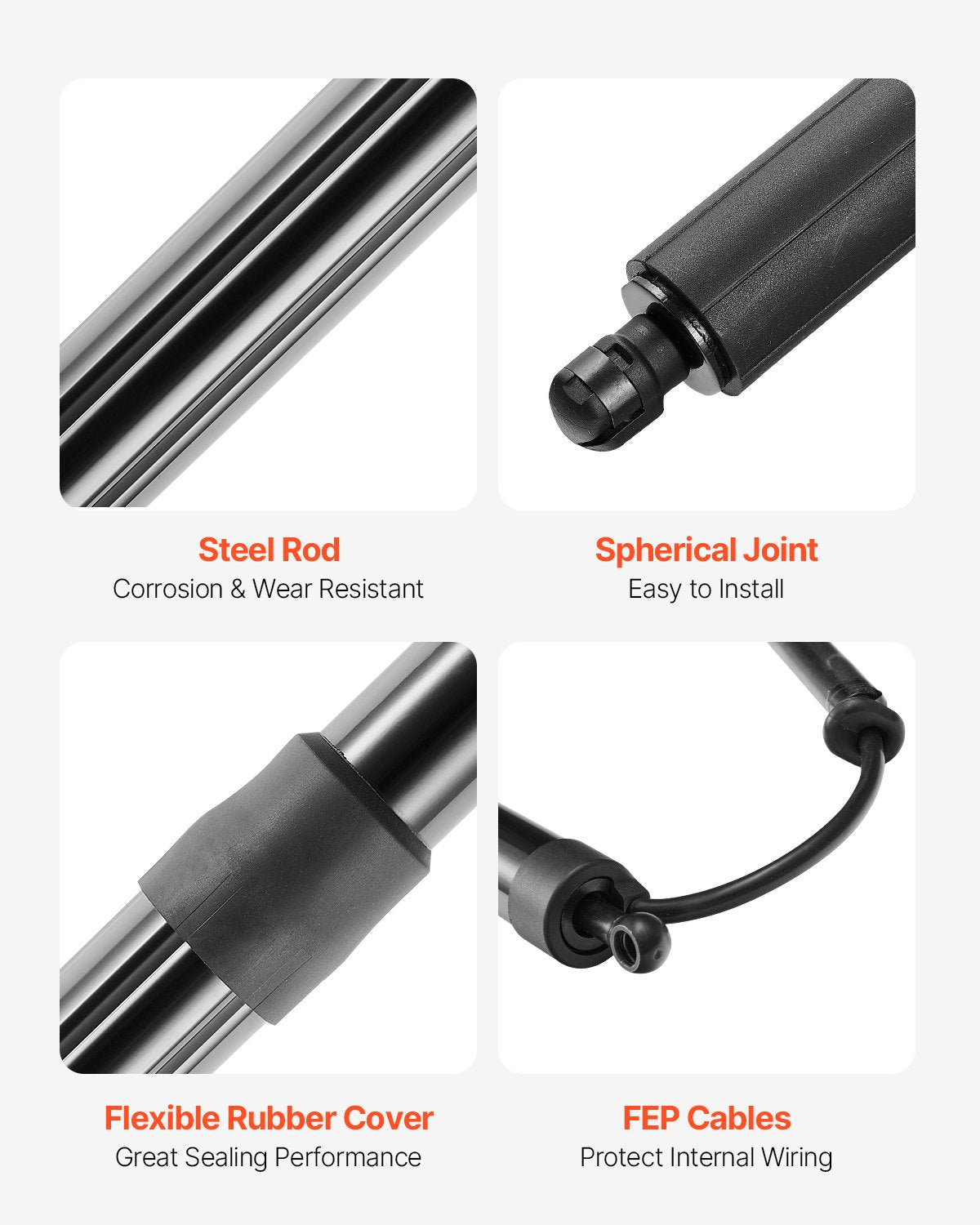 Bakre vänster och höger baklucka, kompatibel med 2010-2023 VW Sharan (7N, 7N1, 7N2), elektrisk baklucka, dämpare för baklucka, ersätt OE# 7N0827851E 7N0827851G (2 st)