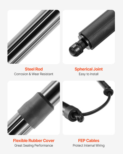 Bakre vänster och höger baklucka, kompatibel med 2010-2023 VW Sharan (7N, 7N1, 7N2), elektrisk baklucka, dämpare för baklucka, ersätt OE# 7N0827851E 7N0827851G (2 st)