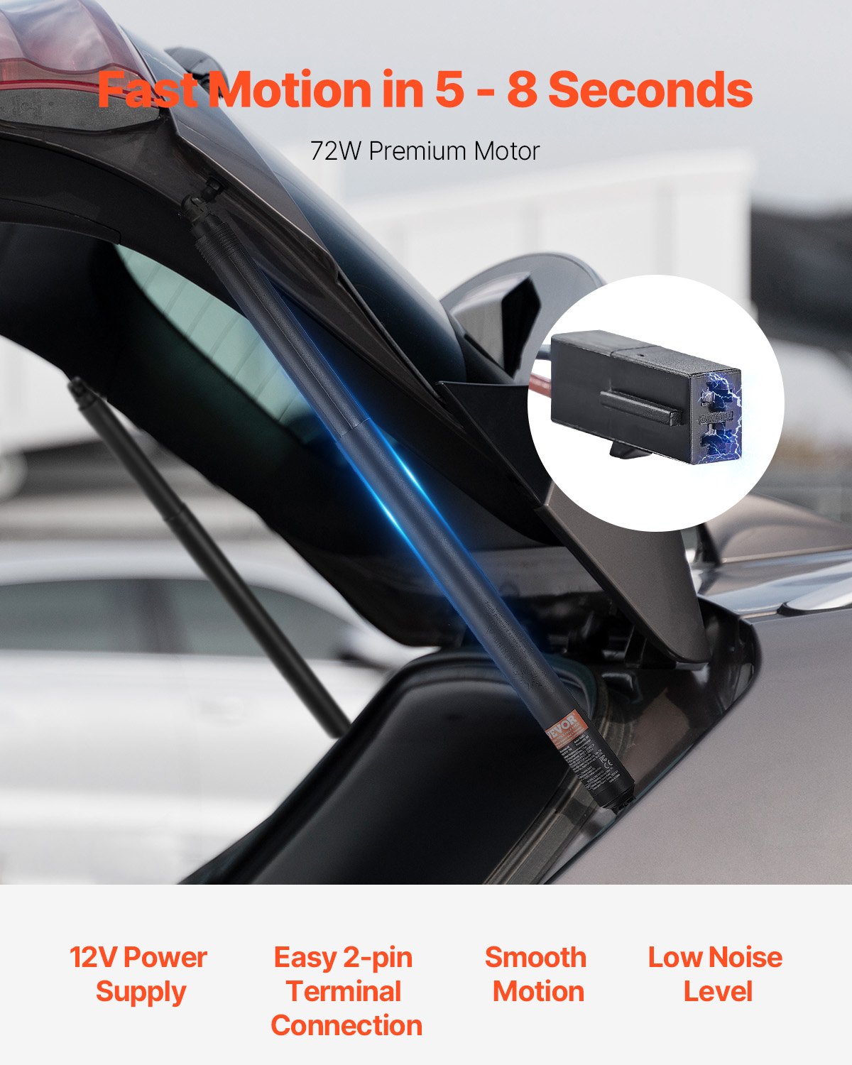 Rear Left & Right Tailgate Power Lift Support, Compatible with 2012-2020 Skoda Octavia III, Electric Tailgate Liftgate Power Hatch Shock Strut Replace OE# 575827851 575827851A 575827851B (2PCS)