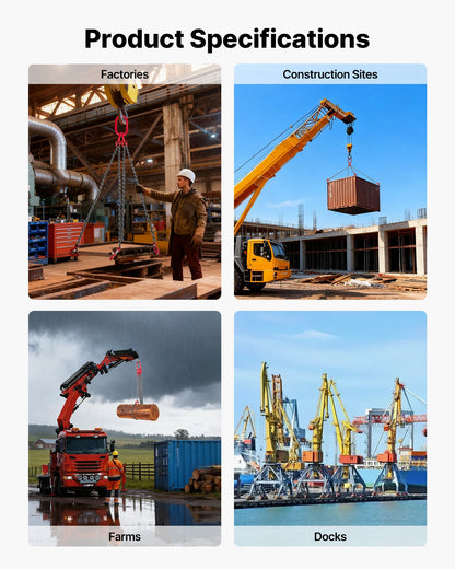 Chain Sling, 6.3mm x 1.5 m Lifting Chains with 4 Leg Grab Hooks,Heavy Duty G80 Alloy Steel Lifting Sling, 2993kg Capacity, Adjustable Engine Chain Hoist Lifts for Cargo Security Towing