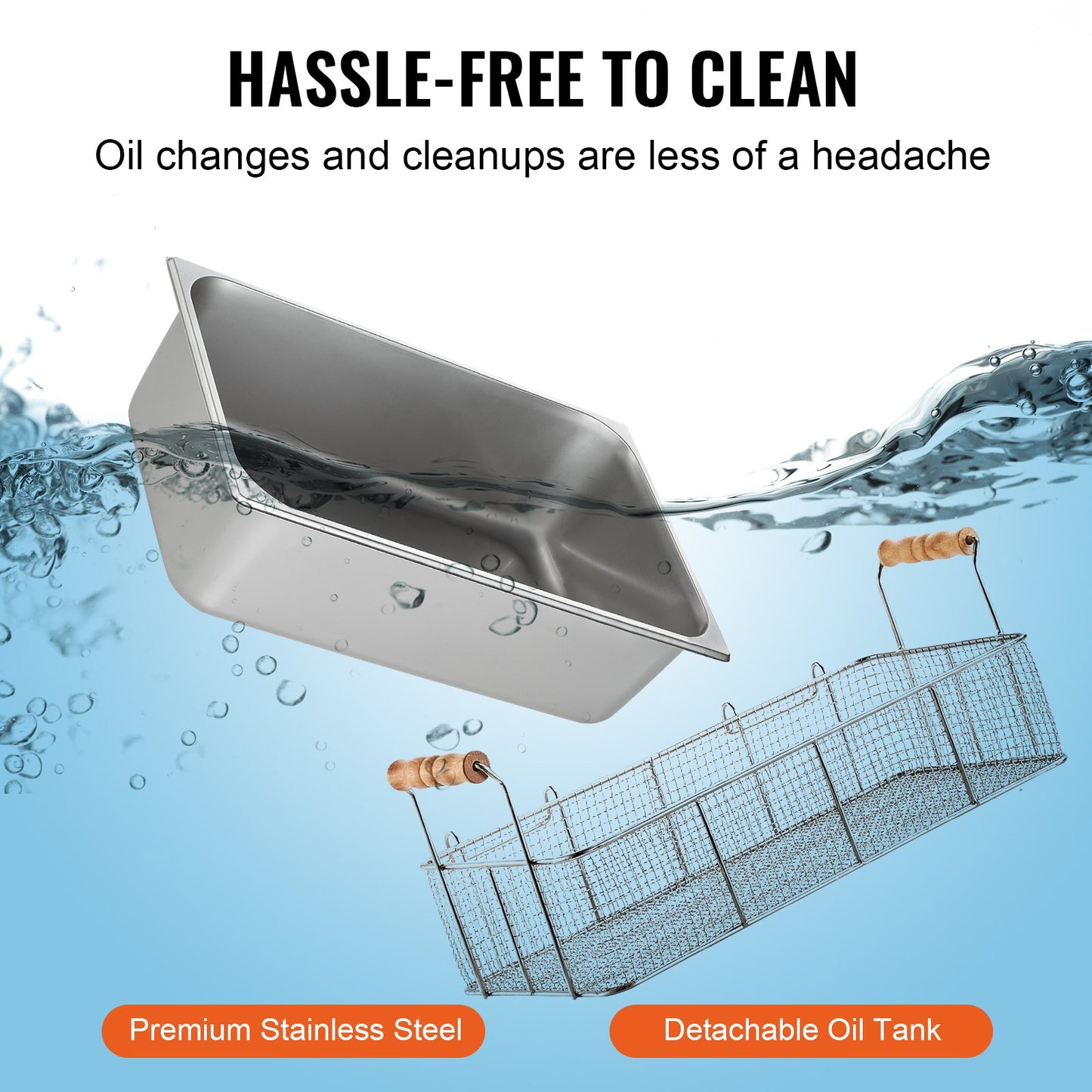 Commercial Deep Fryer, Electric Turkey Fryer with 3 Removable Baskets, Large Capacity 18Qt / 17L Stainless Steel Countertop Single Oil Fryer, for Kitchen Restaurant Use, Silver