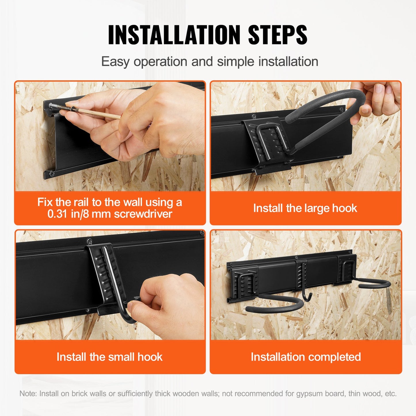 Bike Storage Rack, 6 Bike Racks and 5 Helmets Hooks, Wall Mount Bike Storage Hanger, Home & Garage Organizer, Customizable for Various Bike Sizes, Adjustable Holder, Holds Up to 300 lbs, 85-inch