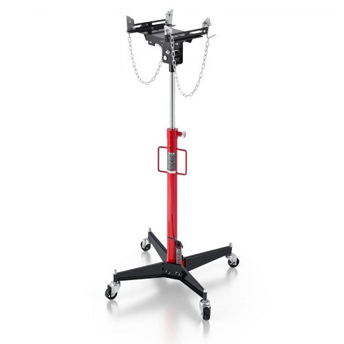 Hydraulic Transmission Jack, 1100 lbs / 0.5 Ton Lifting Capacity Telescoping Transmission Jack with Foot Pedal, 360° Swivel Wheel, 127-202 cm High Lifting Height, Lift Hoist for Garage/Shop