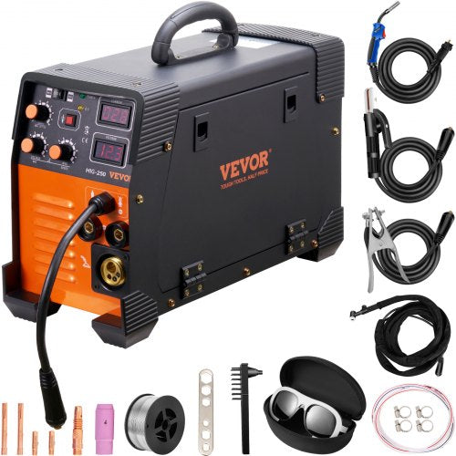 MIG Welder 250 Amp MIG TIG Arc Welder 3 in 1 Welder Welding Machine 220V TIG Welder Lift ARC Welder MMA Stick IGBT DC Inverter Welder Digital Display Combo Welding Machine