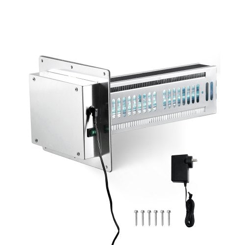 HVAC-luftrenare för hela huset, 24W 12 tum, kanalbelysning för AC (luftkonditionering), luftskrubber med 2 glödlampor, PCO-teknik och kolfiltrering. HVAC-lampor för AC-system.