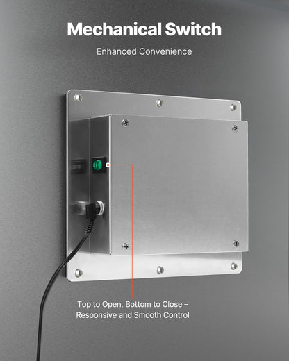 HVAC-luftrenare för hela huset, 24W 12 tum, kanalbelysning för AC (luftkonditionering), luftskrubber med 2 glödlampor, PCO-teknik och kolfiltrering. HVAC-lampor för AC-system