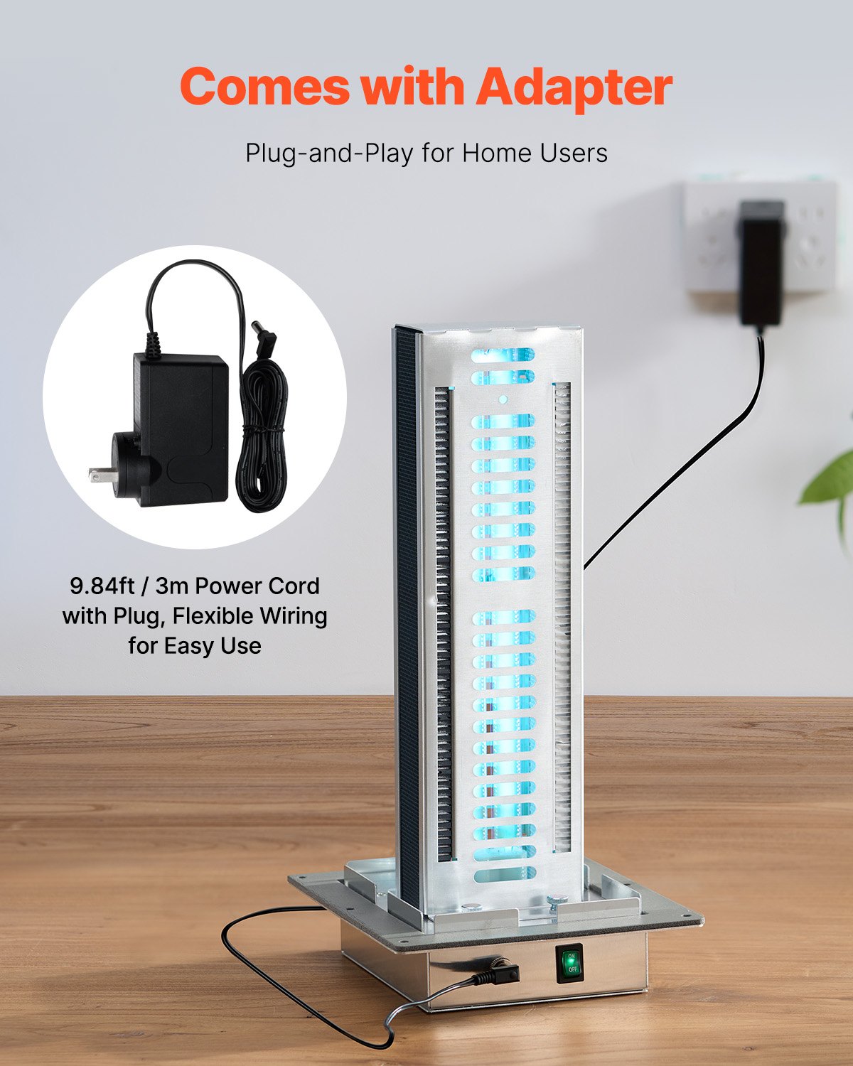 HVAC Air Purifier Whole House, 24W 12inch, Light in Duct for Ac (Air Conditioning) Duct, Air Scrubber with 2 Bulb, PCO Technology and Carbon Filtration HVAC lights for Ac Systems
