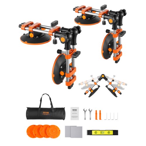 Seamless Seam Setter, 2 Packs Granite Seam Setter with 6 in Vacuum Suction Cups, Seam Joiner for Seam Joining & Leveling, 90°-120° Adjustable, Countertop Installation Tool for Tile Marble Slab