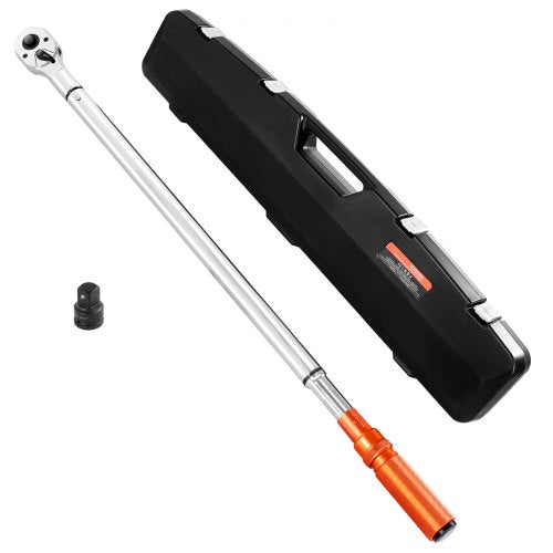 Click Torque Wrench, 3/4 Inch Drive, 100-600 lbf-ft / 136-814N.m, Dual-direction Torque Wrench Set with Dual Range Scales, 48-tooth, ±3% High Precision, Alloy Steel, for Automobile Repair