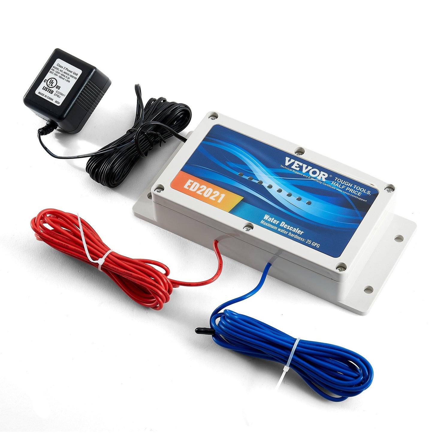 Elektroniskt vattenavkalkningssystem, saltfritt avkalkningsmedel för hela huset, hårt vattenbehandlingsmedel för att minska kalkavlagringar, för alla typer av rör, hållbart i över 10 år