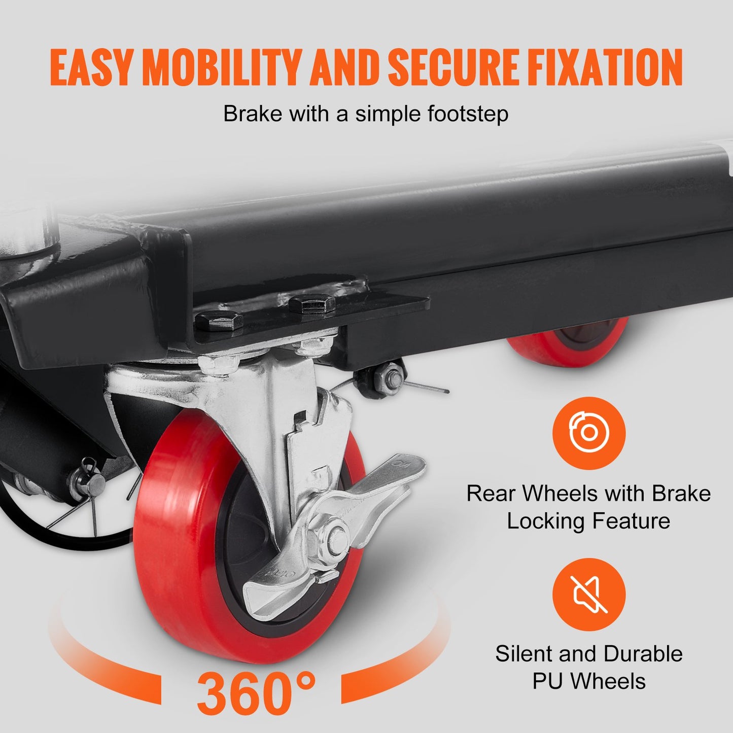 Hydraulisk lyftbordsvagn, 500 kg kapacitet 28,5" lyfthöjd, manuellt enkel saxlyftbord med 4 hjul och halkfri dyna, hydraulisk saxvagn för materialhantering, svart