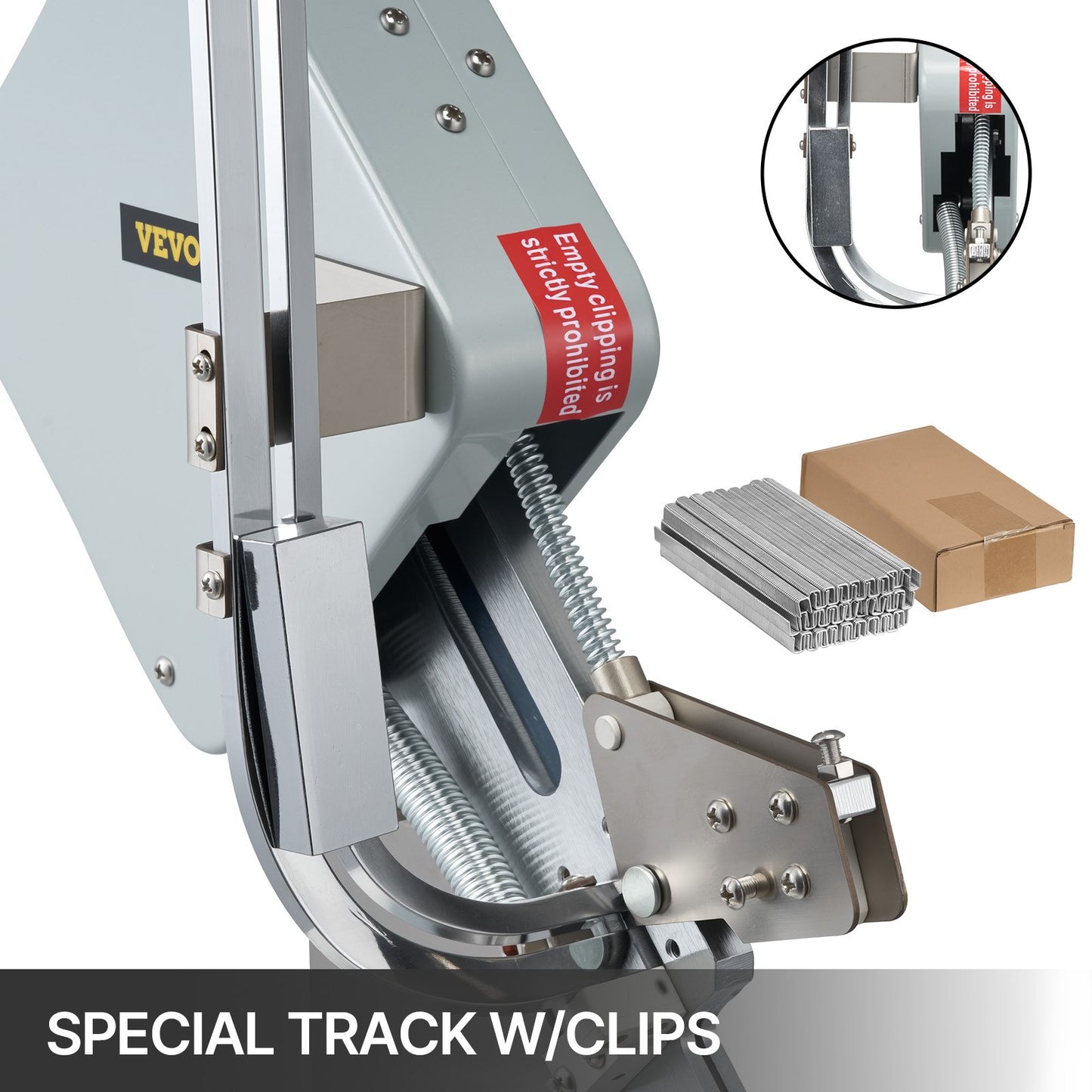 Manual U-shape Sausage Clipper Clipping Machine Food Clipping Maker for Sausage Packing Sealing with 1 Box of Buckles 5000pcs