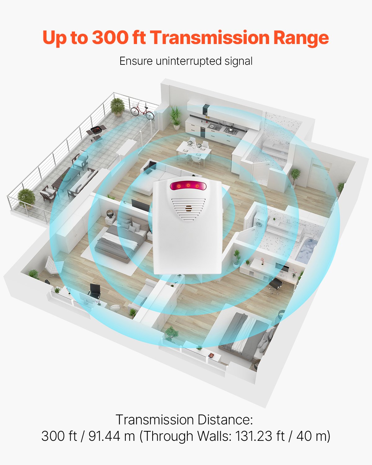 Bed Alarm System for Elderly Adults, 14 x 30-inch Wireless Bed Sensor Pad with Pager, Safety Bed Alarms and Fall Prevention Pad for Home, Hospital, Rehabilitation Center