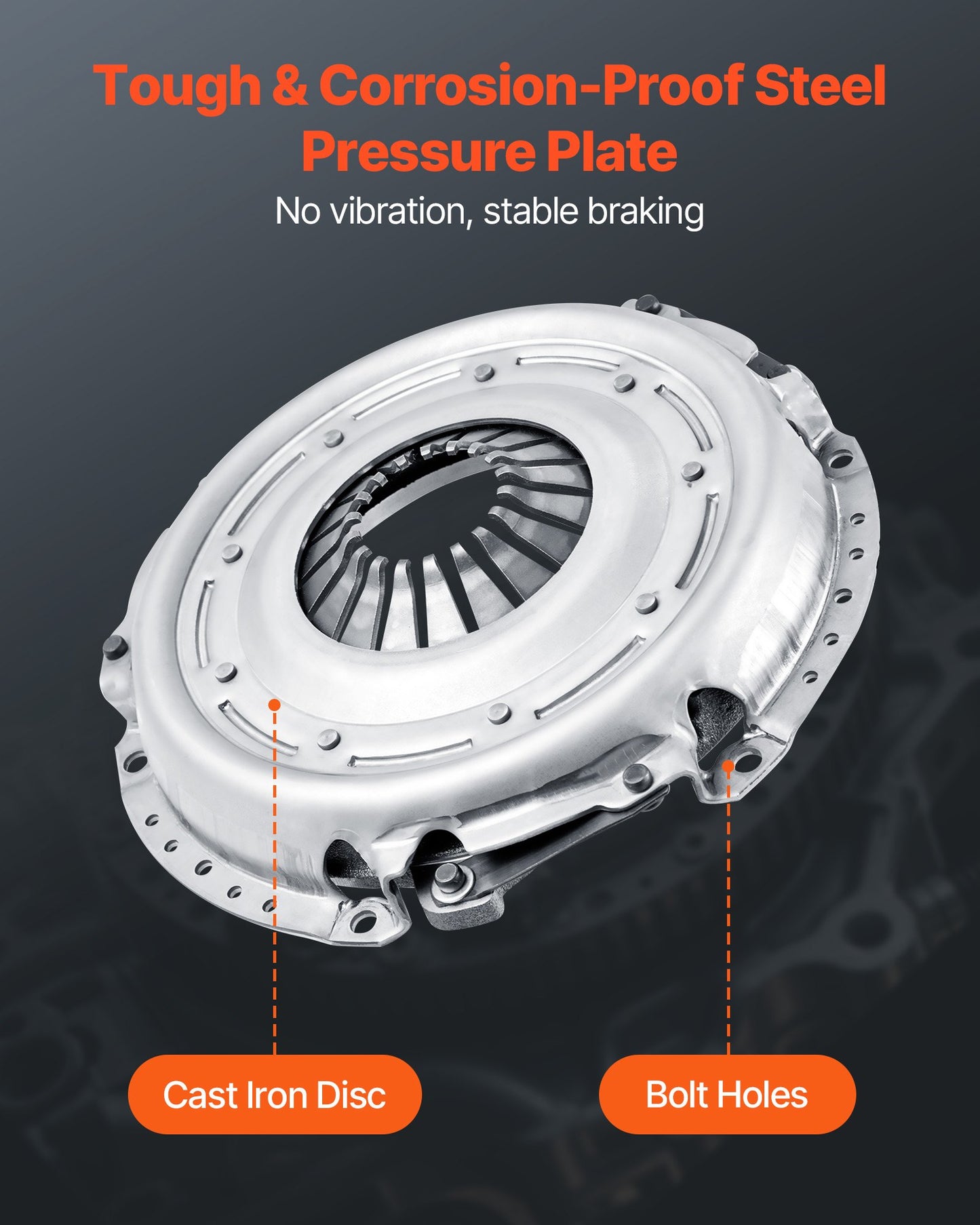 Clutch Kit with Pressure Plate, Heavy Duty OEM Clutch Kit, OEM Replacement Transmission Clutch Kit Compatible with 2004-2006 Smart FORFOUR (75 HP), 2005-2006 FORFOUR (64 HP), 2007 FORTWO Cabrio