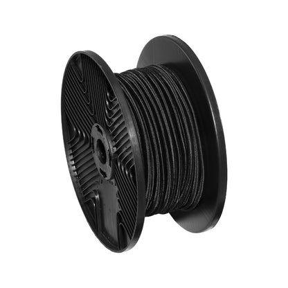 3/8 tums elastiskt rep, 120 ft/36 m spole med kraftiga elastiska remmar, 100 % stretchigt elastiskt elastiskt rep för last, presenningar, camping, kajakdäck och hantverk, svart