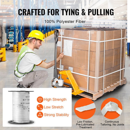 Polyester Pulling Tape Mule Tape 5/8" x 108' 2200 lbf Tensile Capacity