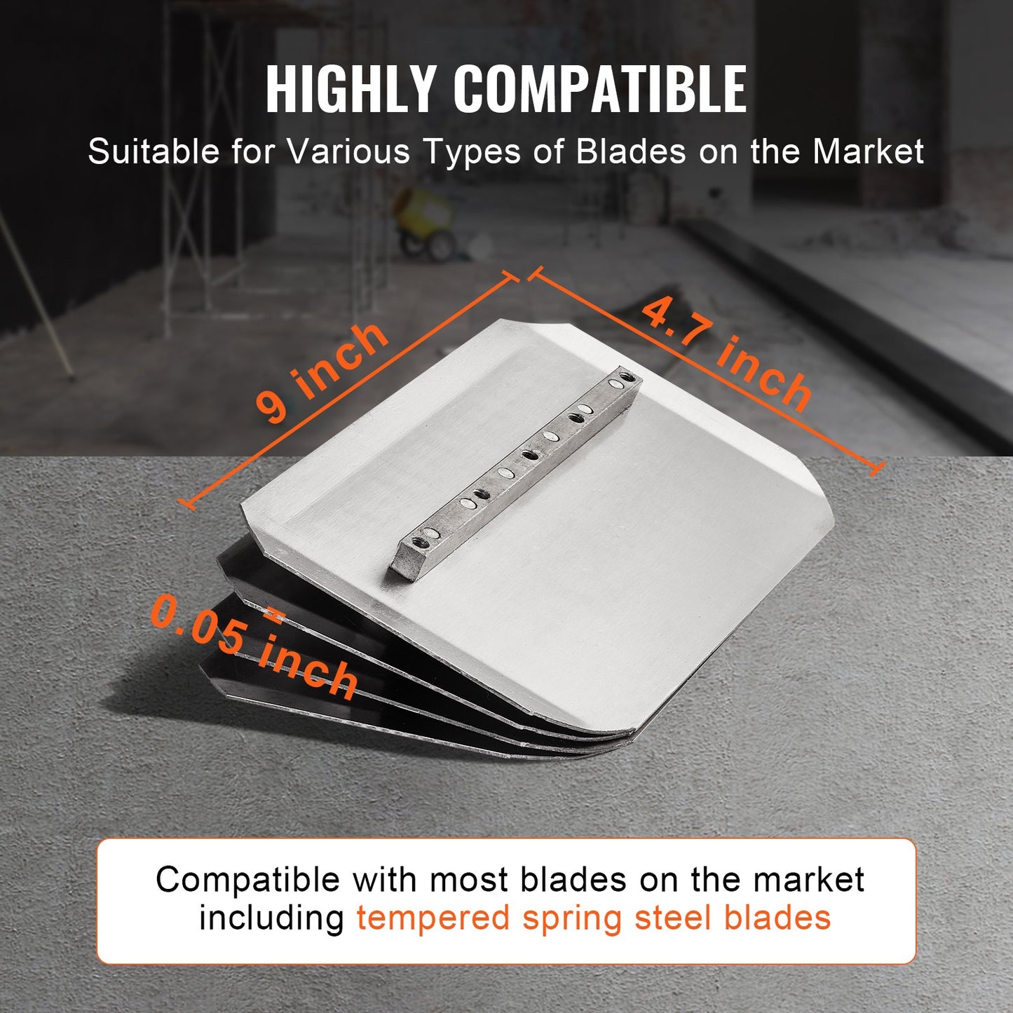 Power Trowel, 38” Walk-Behind Cement Trowel with Float Pan, 6HP Gas-Powered Smooth Concrete Surface Finisher, Heavy Duty Commercial Screed Concrete Cement with Finishing Blade, Orange