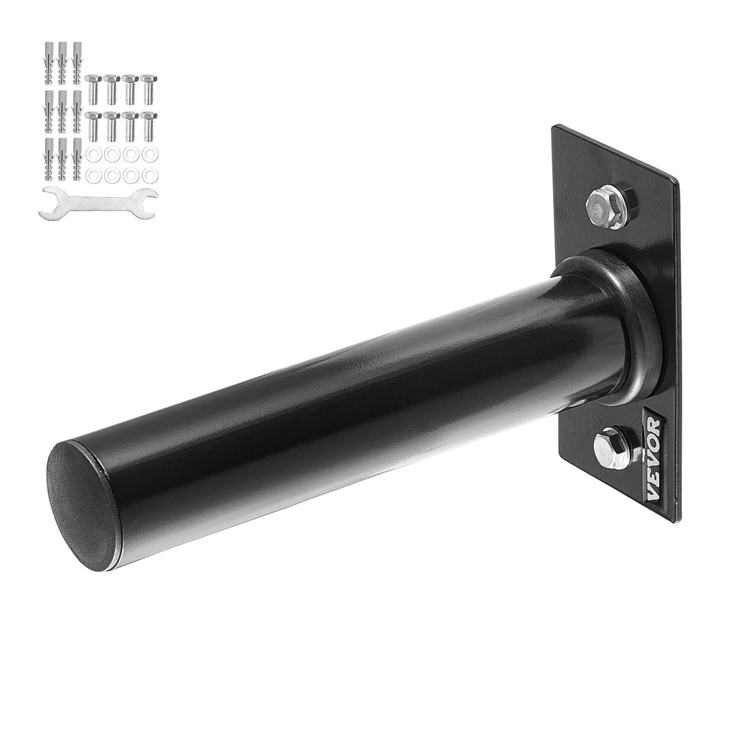 Väggmonterad viktskivhållare, viktställ för 5 cm viktskivor, viktförvaringsställ med kapacitet på 145 kg, kraftig järnorganisatör för hemmagym, 4-pack, monteringsdetaljer ingår