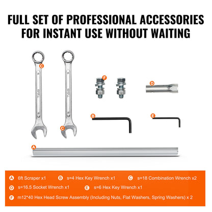 Gas Concrete Power Screed, with 1830mm Aluminum Board Straight Edge Bar Set, 4 Stroke Cement Finishing Vibrating Motor with Height Adjustable Handles, High Efficient Concrete Tools 6500RPM