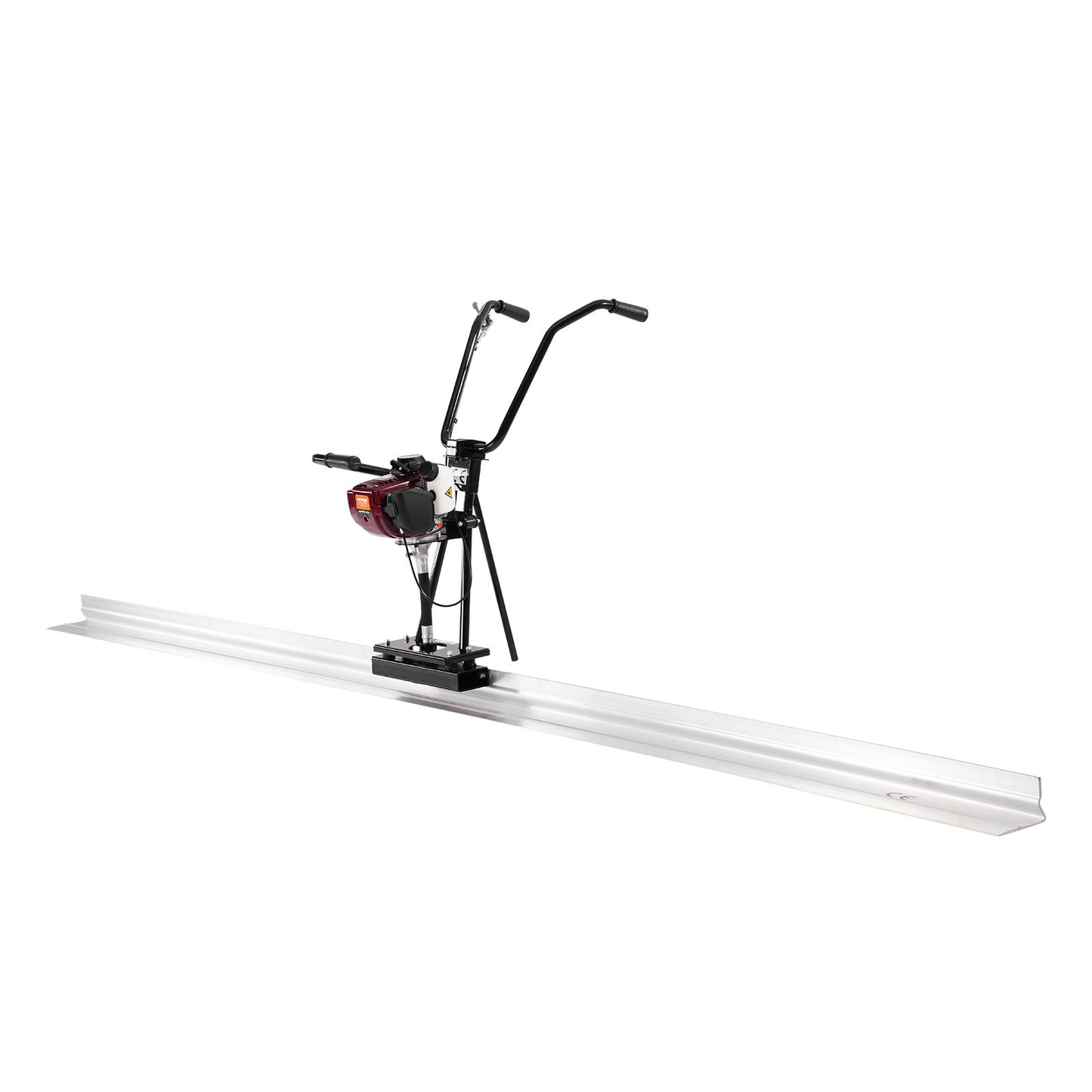 Concrete Power Screed, 4 ft Aluminum Board Straight Edge Bar Set, 4 Stroke Cement Finishing Vibrating Motor with Height Adjustable Handles, High Efficient Concrete Tool 6500RPM