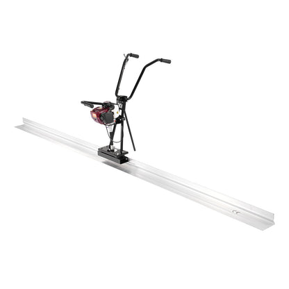 Concrete Power Screed, 4 ft Aluminum Board Straight Edge Bar Set, 4 Stroke Cement Finishing Vibrating Motor with Height Adjustable Handles, High Efficient Concrete Tool 6500RPM