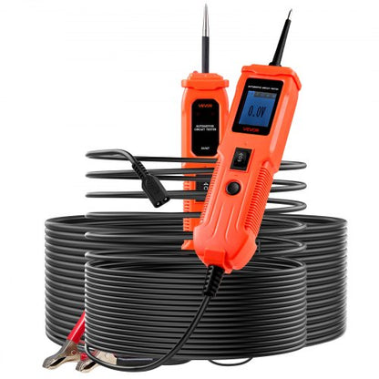 Automotive Circuit Tester, 6 - 36 DCV Power Circuit Probe Tester with Lighting, Automotive Power Tester Probe with 13 ft / 4 m Cable, ABS Shell Wire Detector Finder for Sedan, SUV, RV, Truck