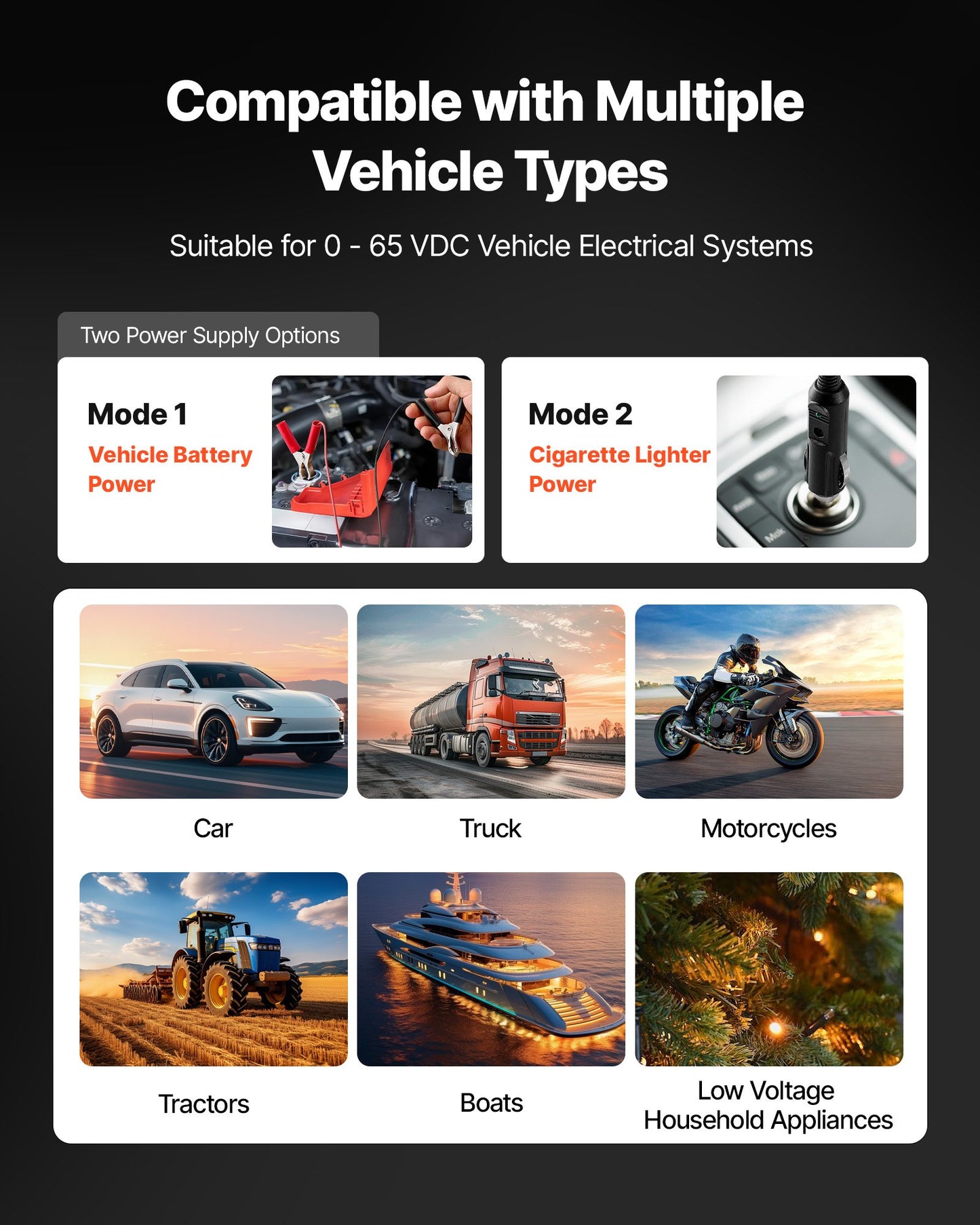 Automotive Circuit Tester Kit, 8 - 35 DCV Power Circuit Probe Tester with TFT Color Display and Lighting, 2-in-1 Electrical Automotive Power Tester Probe with 19.7 ft / 6 m Extension Cable