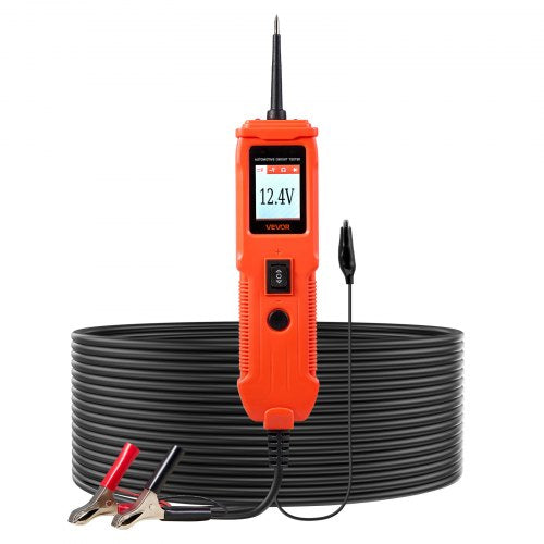 Automotive Circuit Tester, 8 - 35 DCV Power Circuit Probe Tester with TFT Color Display and Lighting, Automotive Power Tester Probe with 13 ft / 4 m Cable, ABS Shell Electrical Detector Finder