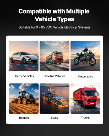 Automotive Circuit Tester, 8 - 35 DCV Power Circuit Probe Tester with TFT Color Display and Lighting, Automotive Power Tester Probe with 19.7 ft / 6 m Cable, 2-in-1 Electrical Detector Finder