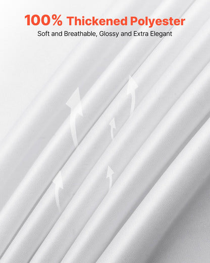 Vita dukar för rektangulära bord, 10-pack, 60 x 102 tum, återanvändbara och maskintvättbara dukar, skrynkelbeständiga bordsdukar i polyestertyg för bröllop, fest, bankett