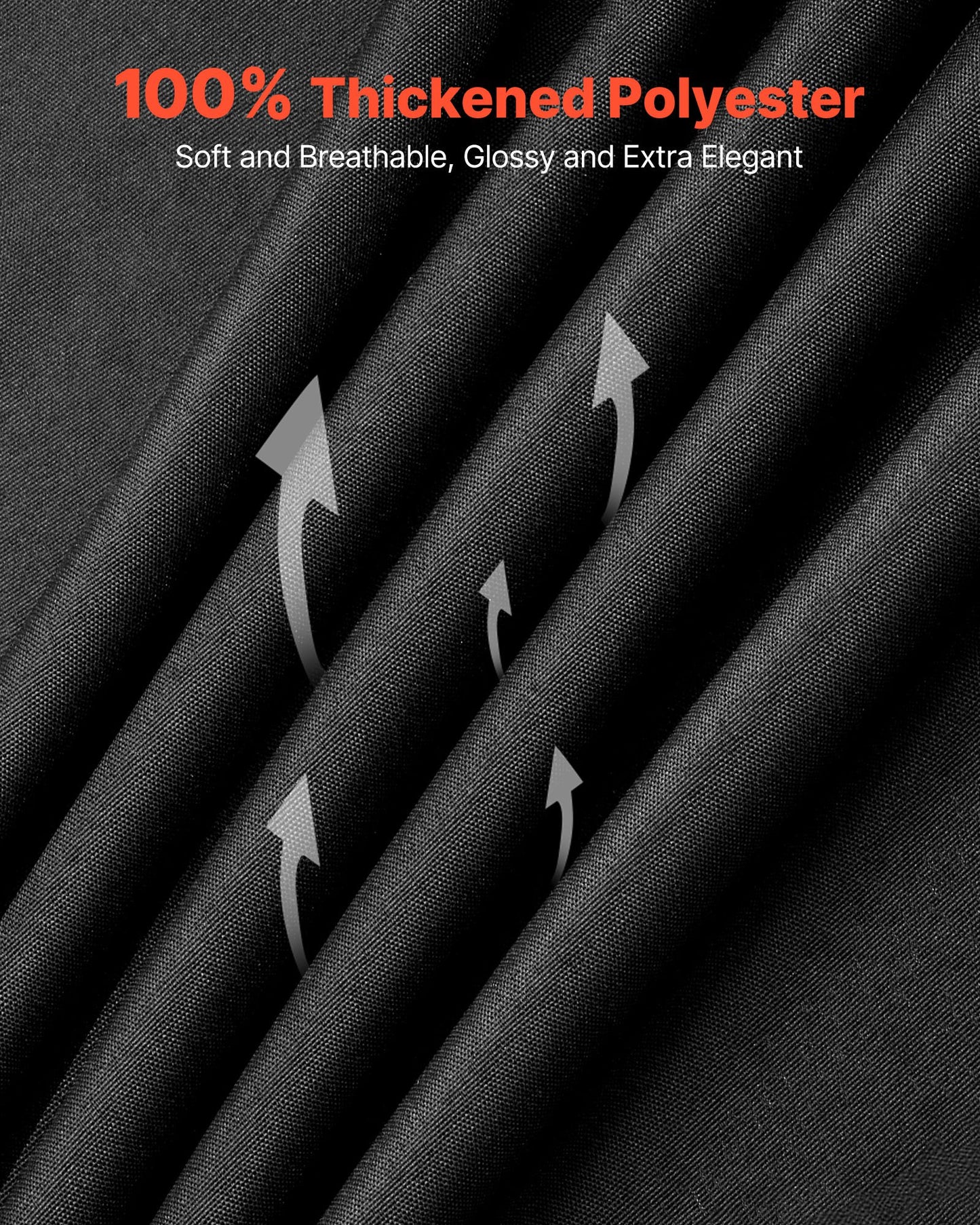 Svarta dukar för rektangulära bord, 6-pack, 70 x 120 tum, återanvändbara och maskintvättbara dukar, skrynkelbeständiga bordsdukar i polyestertyg för bröllop, fest, bankett