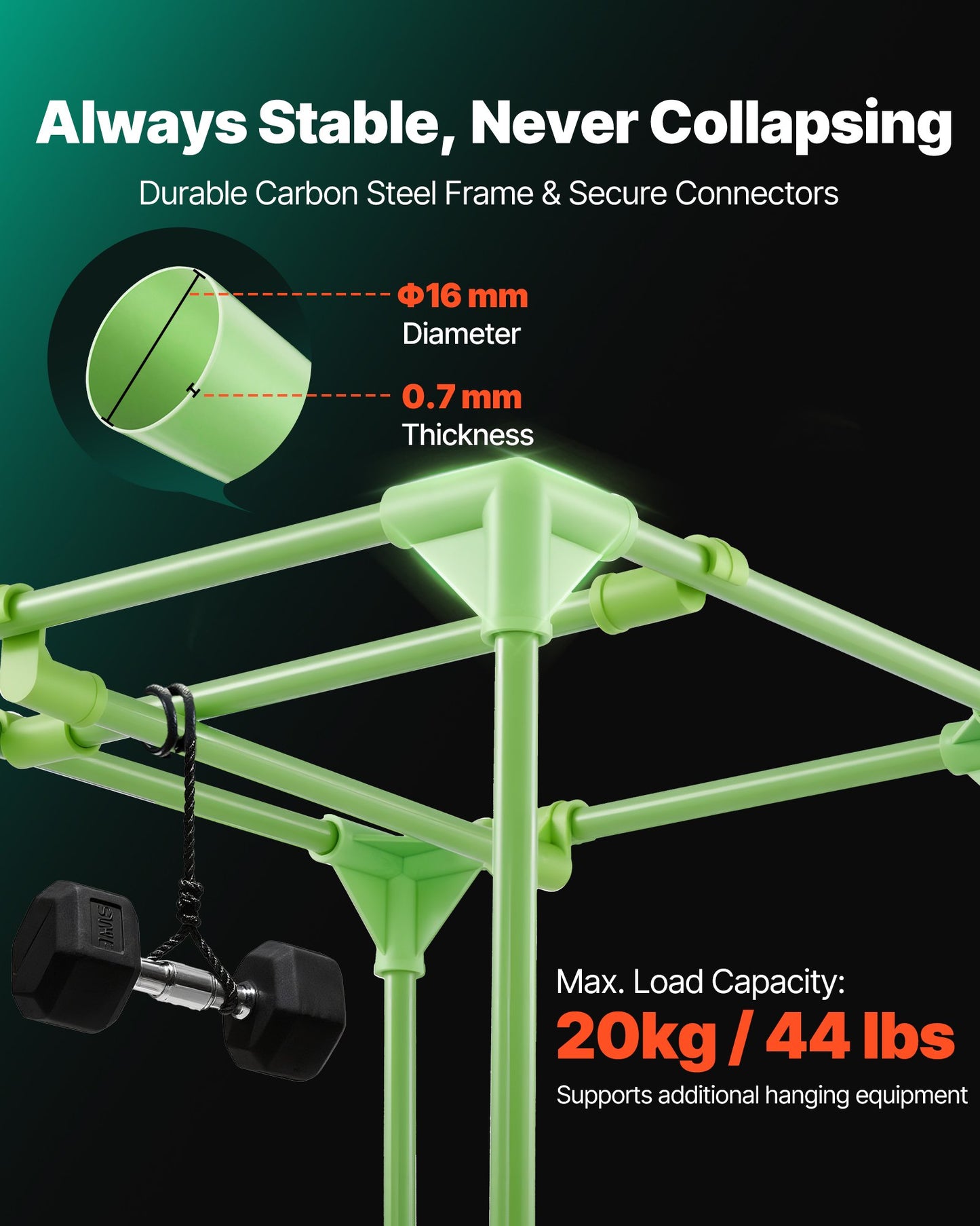 Inomhusodlingstält, 100 x 100 x 200 cm, 600D högreflekterande mylar, inomhusväxttält med observationsfönster, golvbricka och dragkedja, kraftiga odlingstält för frukt, blommor och grönsaker