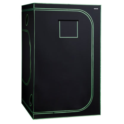 Inomhusodlingstält, 120 x 120 x 200 cm, 600D högreflekterande Mylar, inomhusväxttält med observationsfönster, golvbricka och dragkedja, kraftiga odlingstält för frukt, blommor och grönsaker