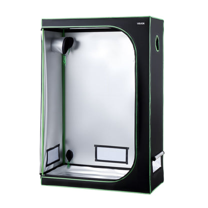 Indoor Grow Tent, 120 x 60 x 180 cm, 600D High Reflective Mylar, Indoor Plant Tent with Observation Window, Floor Tray & Zipper, Heavy Duty Growing Tents for Fruit Flower Veggie