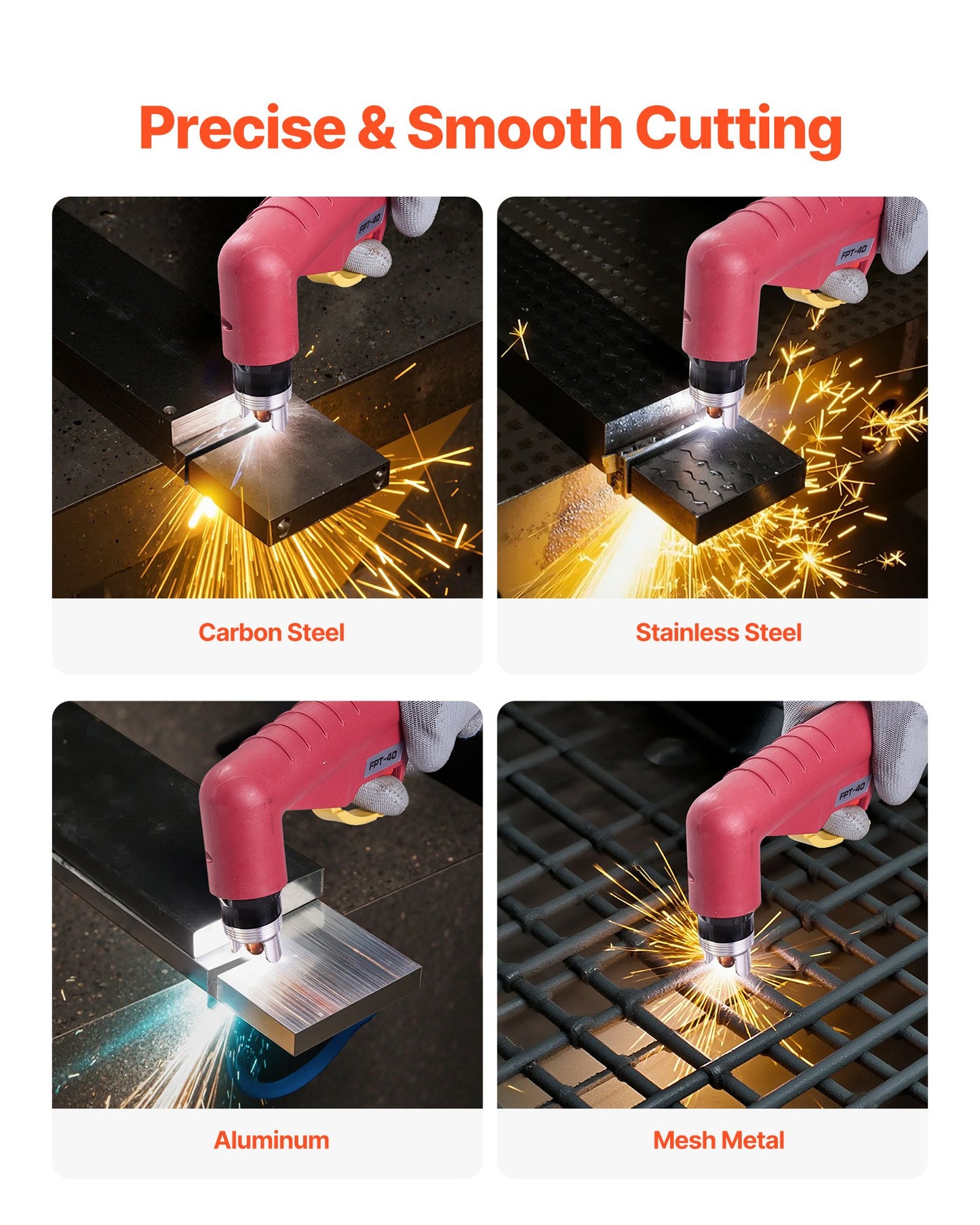 Plasma Cutter, 65A Non-Touch Pilot Arc Plasma Cutting Machine Non-High Frequency - with 2T/4T Function & Adjustable PT Time, Digital Display IGBT Inverter for Home Repairs, Workshops