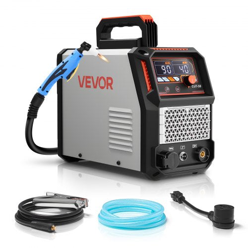 Plasma Cutter, 50A Plasma Cutting Machine, 220V Digital Display IGBT Inverter Cutter Machine with 2T/4T Function & Adjustable PA/PT Time for Home Repairs, Workshops