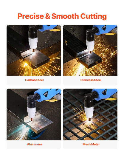 Plasmaskärare, 50A plasmaskärmaskin, 220V digital display IGBT-inverterkapmaskin med 2T/4T-funktion och justerbar PA/PT-tid för hemreparationer, verkstäder