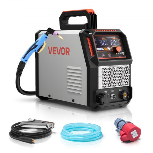 Plasma Cutter, 60A Plasma Cutting Machine, Digital Display IGBT Inverter Cutter Machine with 2T/4T Function & Adjustable PA/PT Time for Industrial Use (400V 3-Phase Power Supply)