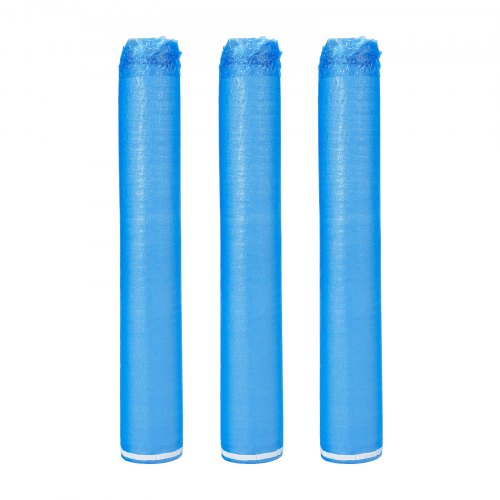 Golvunderlag 27,9 m², 3-i-1 3 mm tjock golvstoppning med tejp och ångspärr, kraftigt EPE-skum med blå PE, ljudisolering och brusreducering, för laminatträ (3 rullar x 9,3 m²)