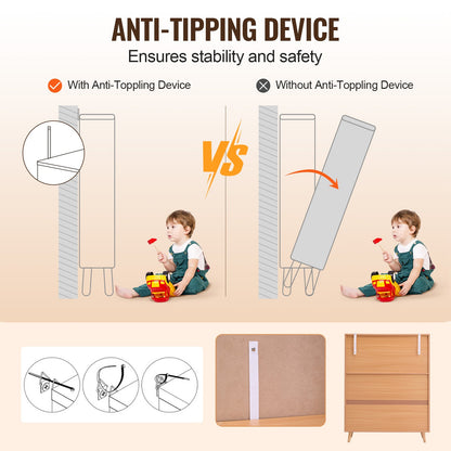 Rattan Shoe Cabinet, 5 Tiers Shoe Storage Organizer with 2 Doors and Adjustable Shelves, 40.35" Tall Rattan Shoe Storage Entryway Cabinet Ideal for Entryway, Closet, Hallway, Light Wood Color