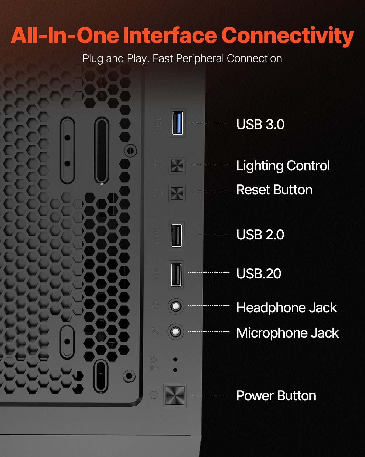PC Gaming Case, Mid-Tower, Computer Case with High-Airflow Tempered Glass Panel, Dust Filter, 3 x 120 mm ARGB Fans, Easy Cable Management, for GPU up to 320 mm in Length, for ATX / M-ATX / ITX