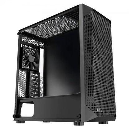PC Gaming Case, Mid-Tower, Computer Case with High-Airflow Tempered Glass Panel, Dust Filter, 4 x 120 mm Fans, Cable Management, for GPU up to 270 mm in Length, Compatible with ATX/M-ATX/ITX