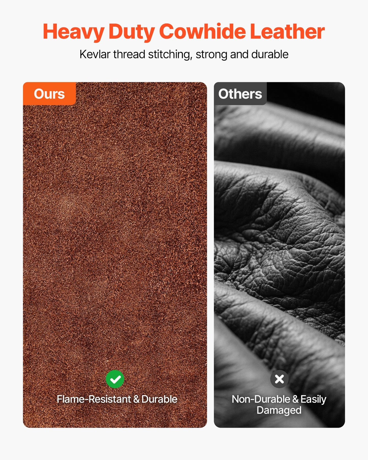 Svetskappa i läder, kraftiga, flamskyddade säkerhetskapar i kohud för män och kvinnor, värmebeständiga för svetsning, smide, träbearbetning, trädgårdsskötsel, XXL-storlek