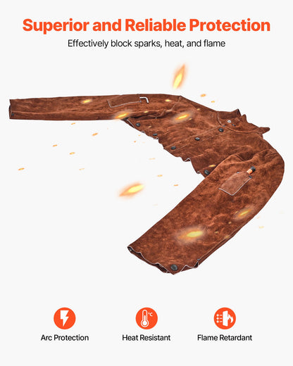 Svetskappa i läder, kraftiga, flamskyddade säkerhetskapar i kohud för män och kvinnor, värmebeständiga för svetsning, smide, träbearbetning, trädgårdsskötsel, XXL-storlek